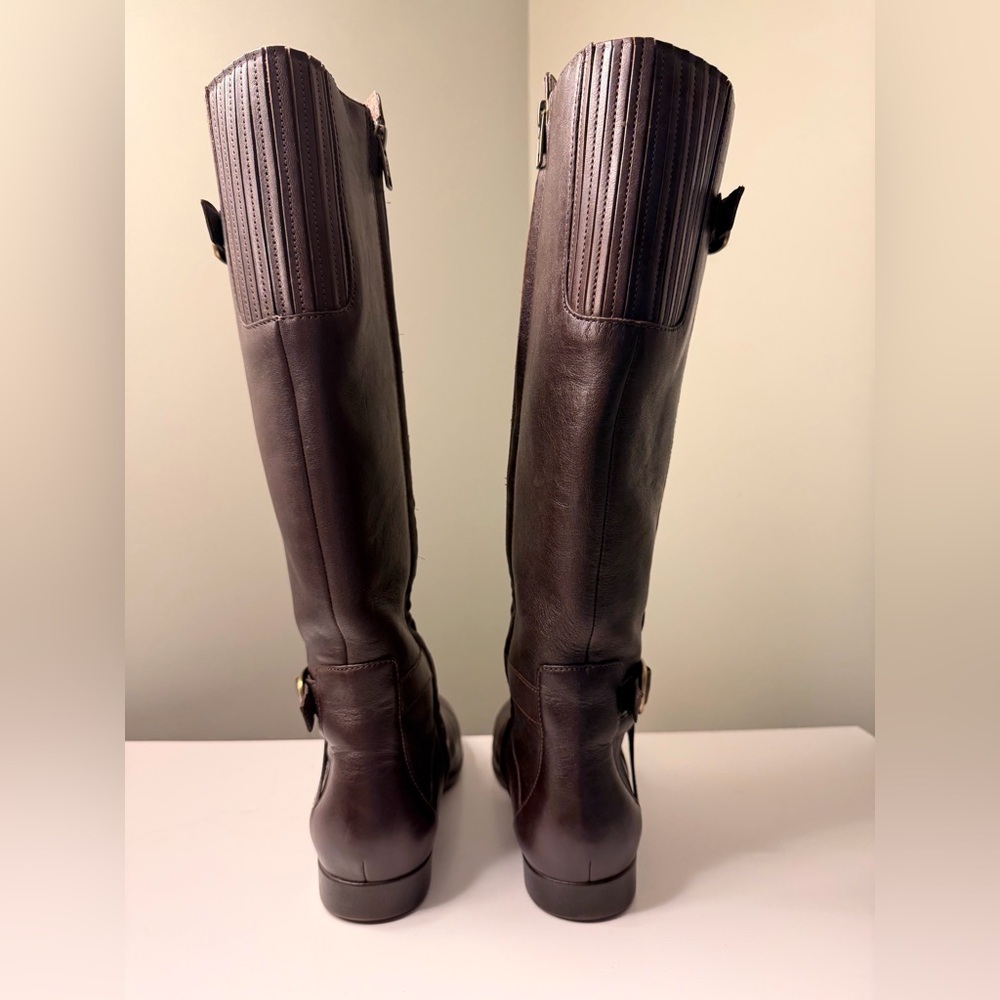 UGG Australia Beryl Leather Brown Riding Boots Size 6 - Picture 5 of 10